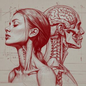 Wetenschappelijke tekeningen gezichten