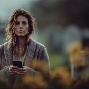 selfie op begraafplaats