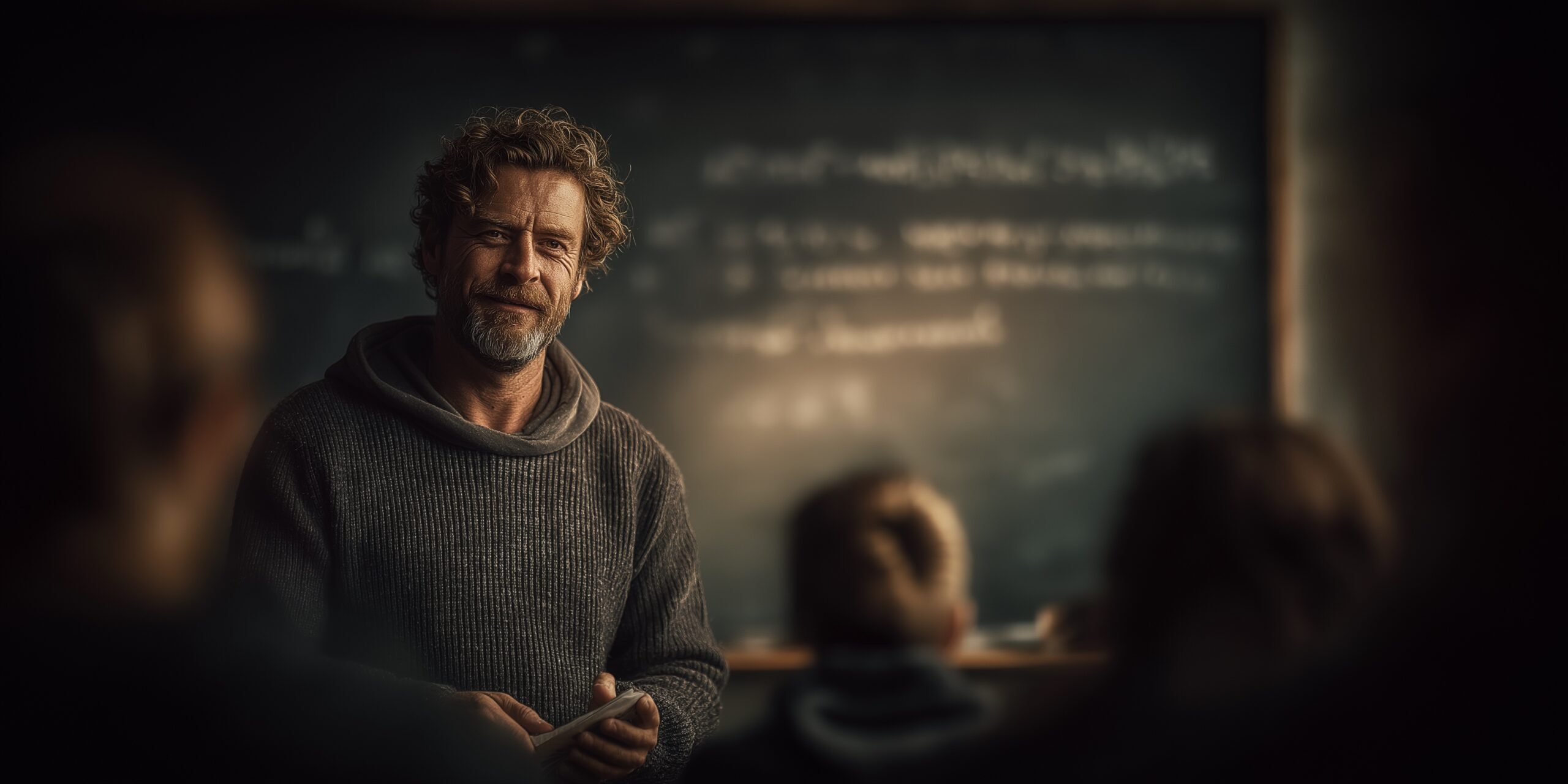 Docent middelbare school voor de klas