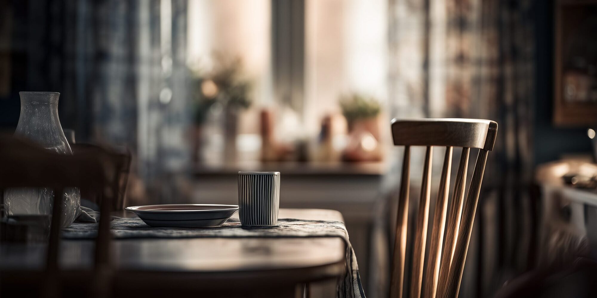 Eenzame stoel in de keuken