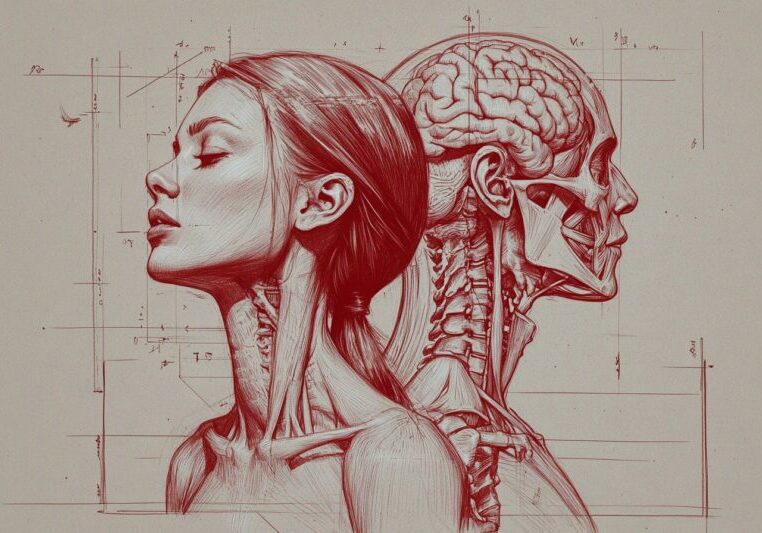 Wetenschappelijke tekeningen gezichten